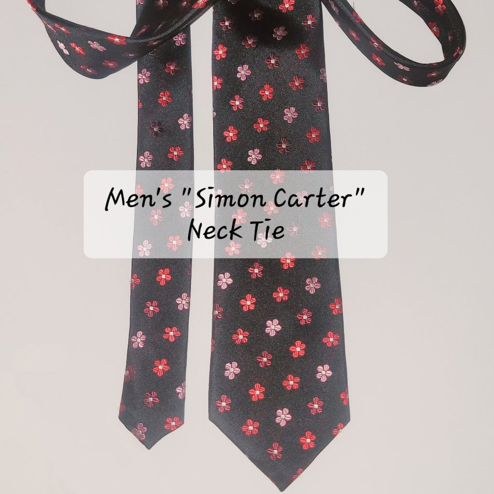 Men's "Simon Carter" 100% Silk Neck Tie *Like New*